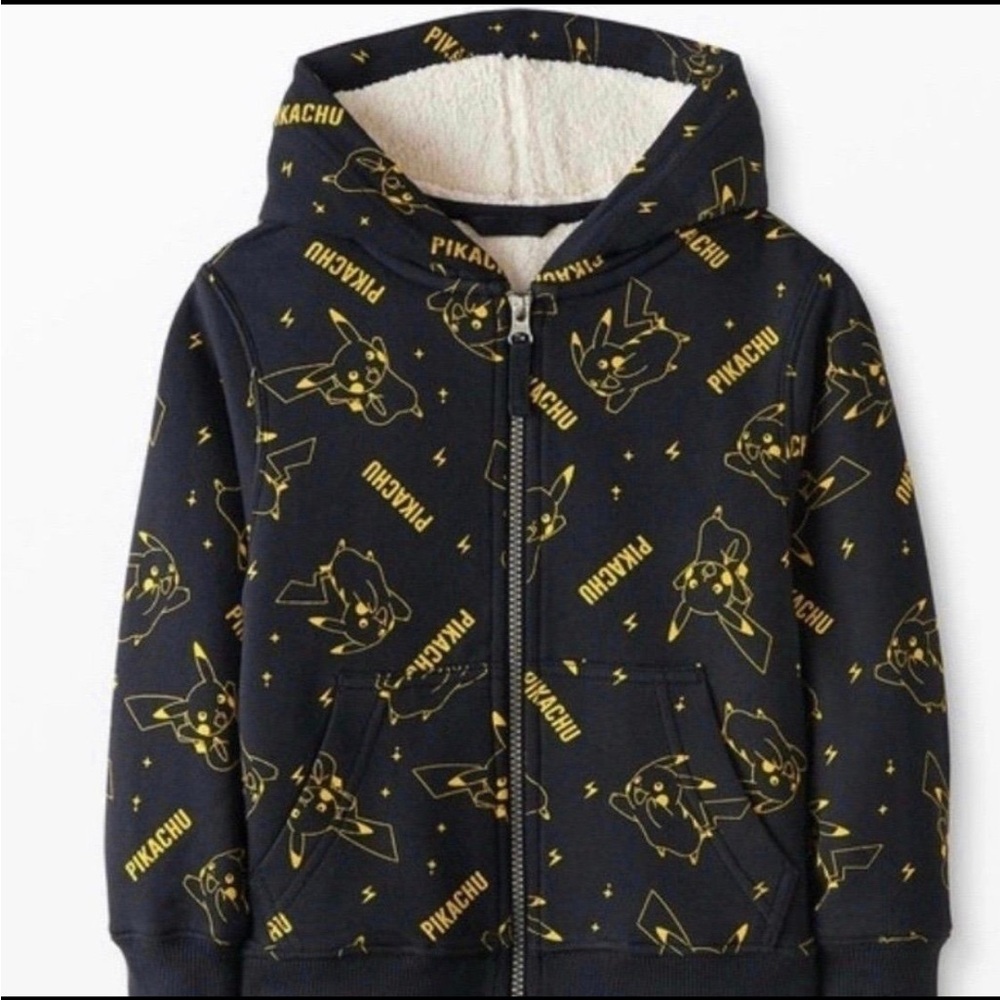 New Hanna Andersson Pokémon Faux Shearling Hoodie  4